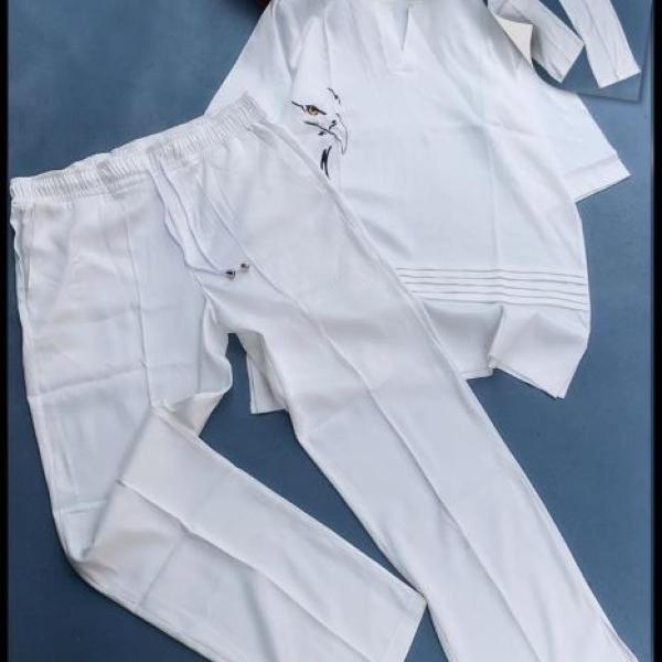 Men's White Summer 2 Pcs Set