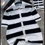 Unisex Diagonal Stripes Trendy Polo T-Shirt