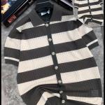 Unisex Diagonal Stripes Trendy Polo T-Shirt